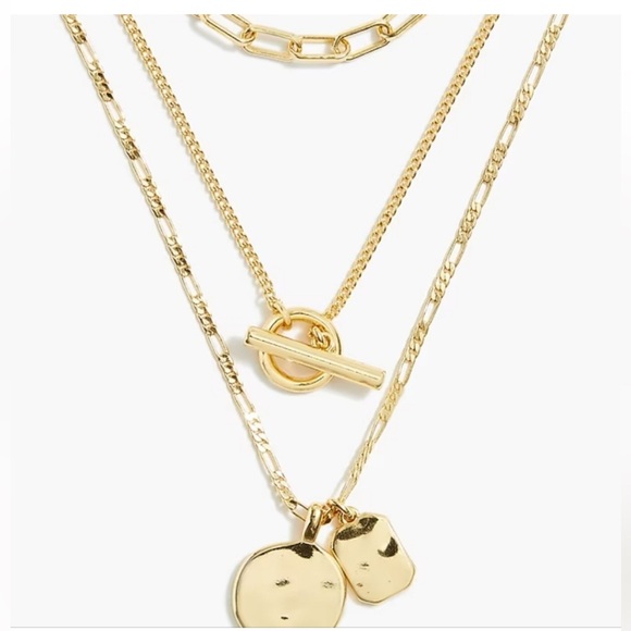 NEW J. Crew Three Layer Necklace - Picture 1 of 5